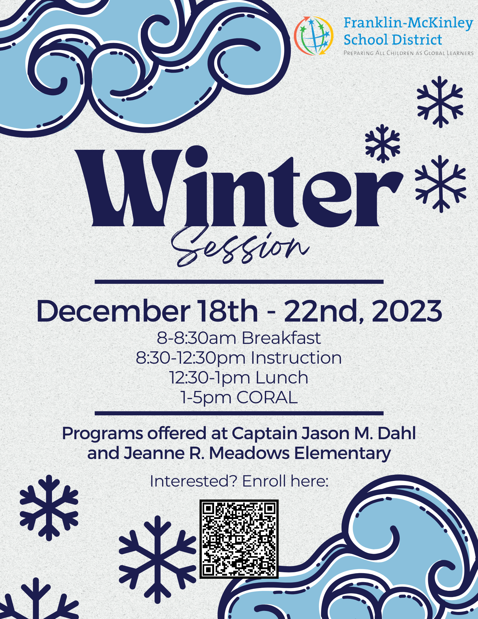 English Winter Session Flyer