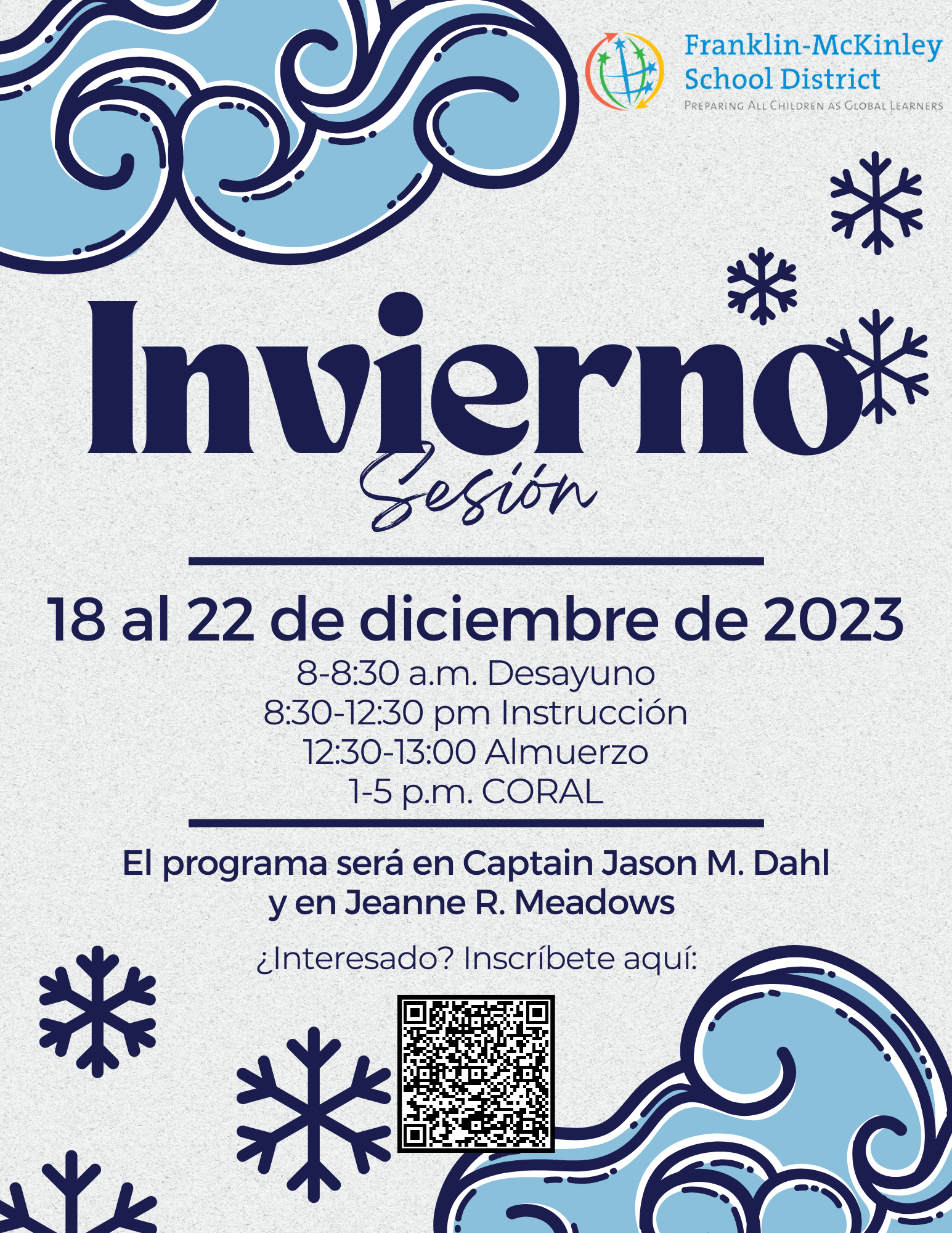 Spanish Winter Session Flyer